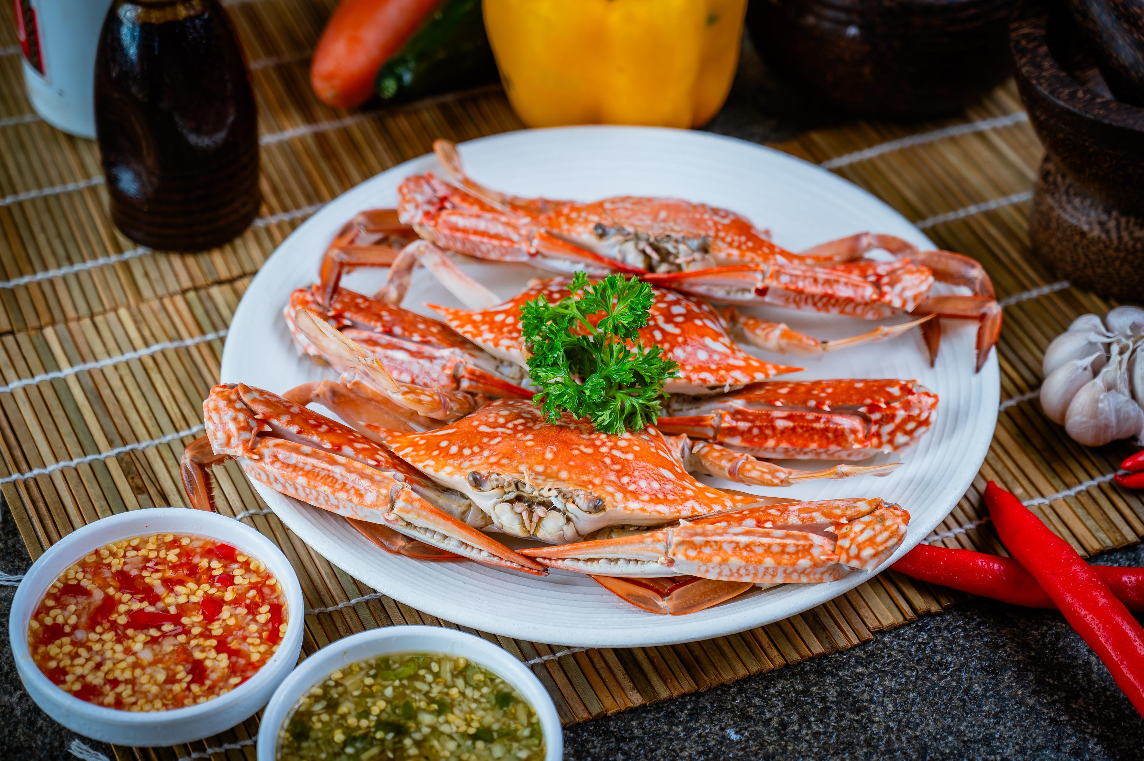 ក្តាមសេះចំហ៊ុយ Steamed Horse Crab 清蒸马蟹