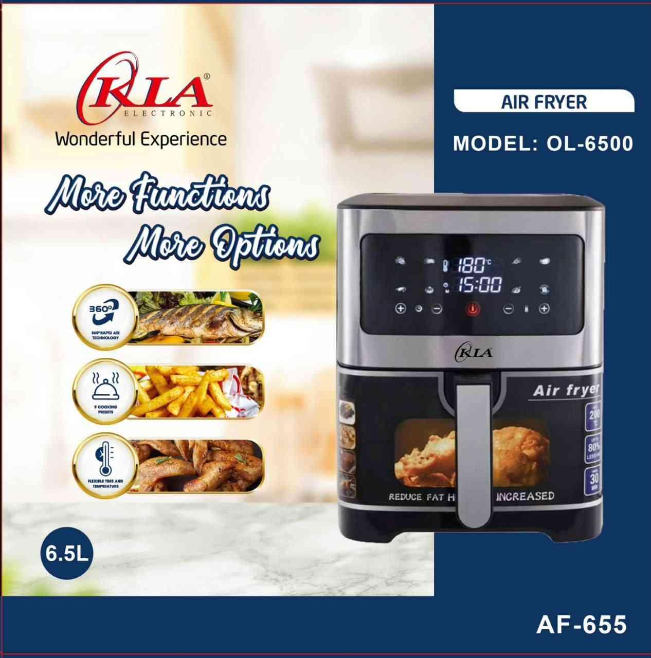 Air Fryer 6.5L Touch Screen 