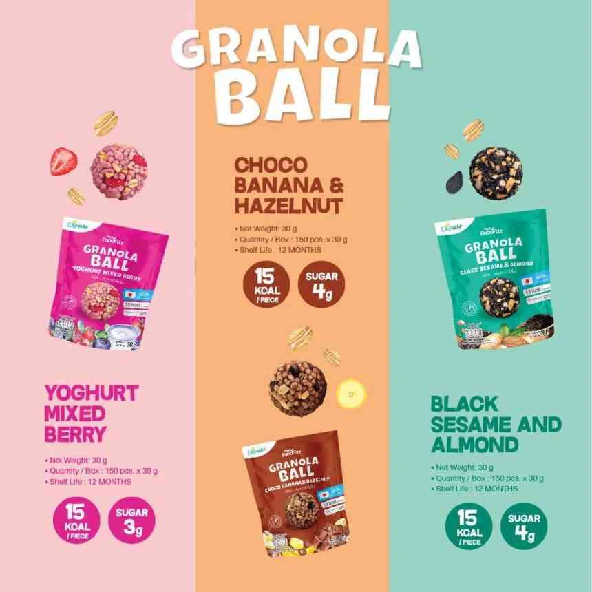 Granola ball black sesame 1x3កញ្ចប់