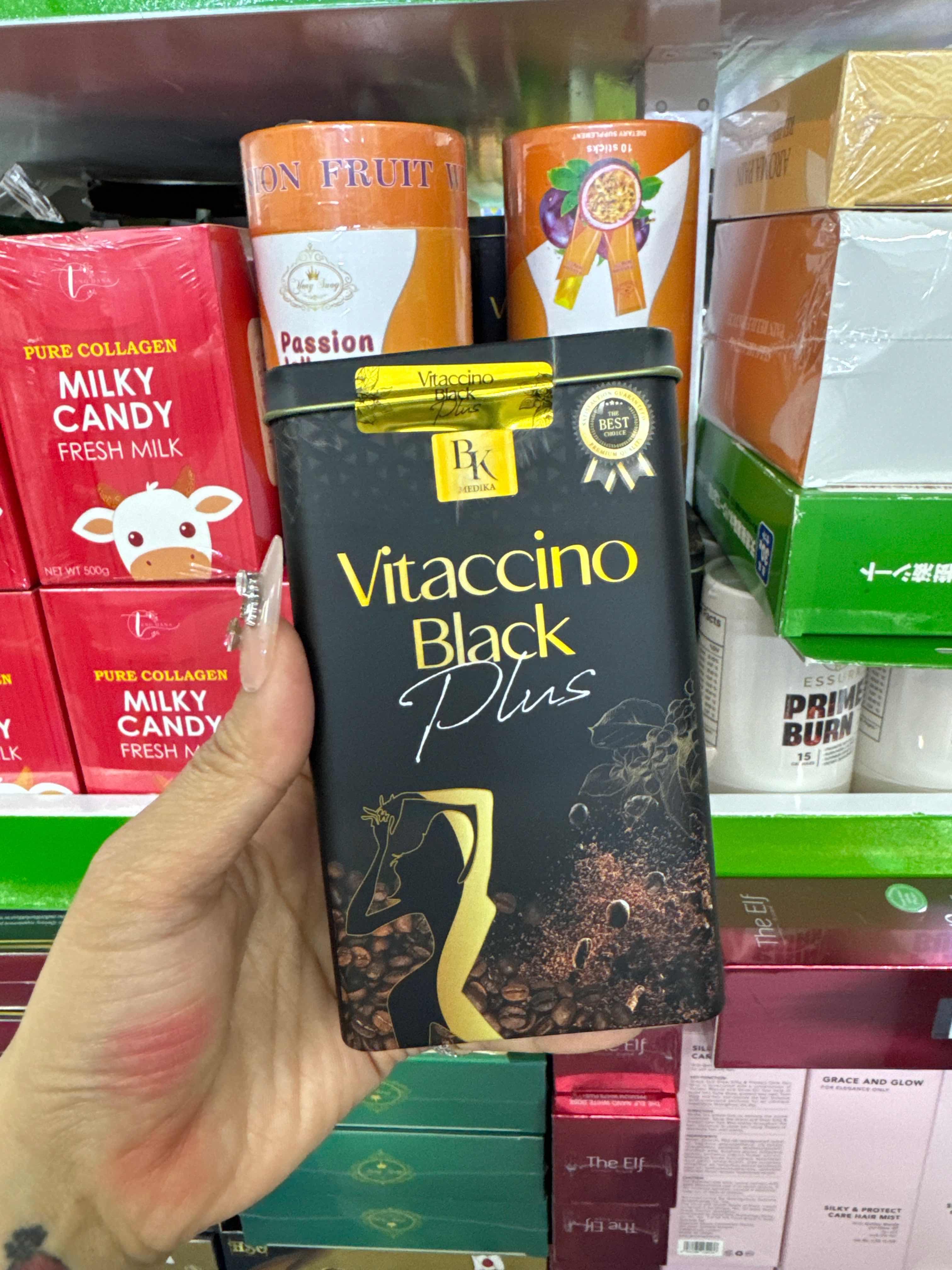 Vitaccino black plush