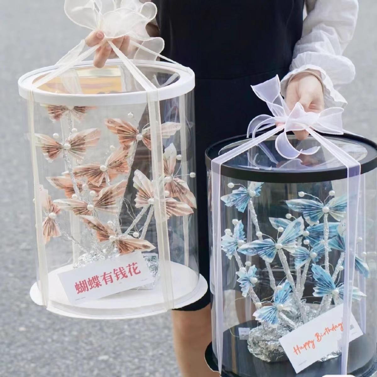 ប្រអបមូលថ្លា​ Round Mirror Box 