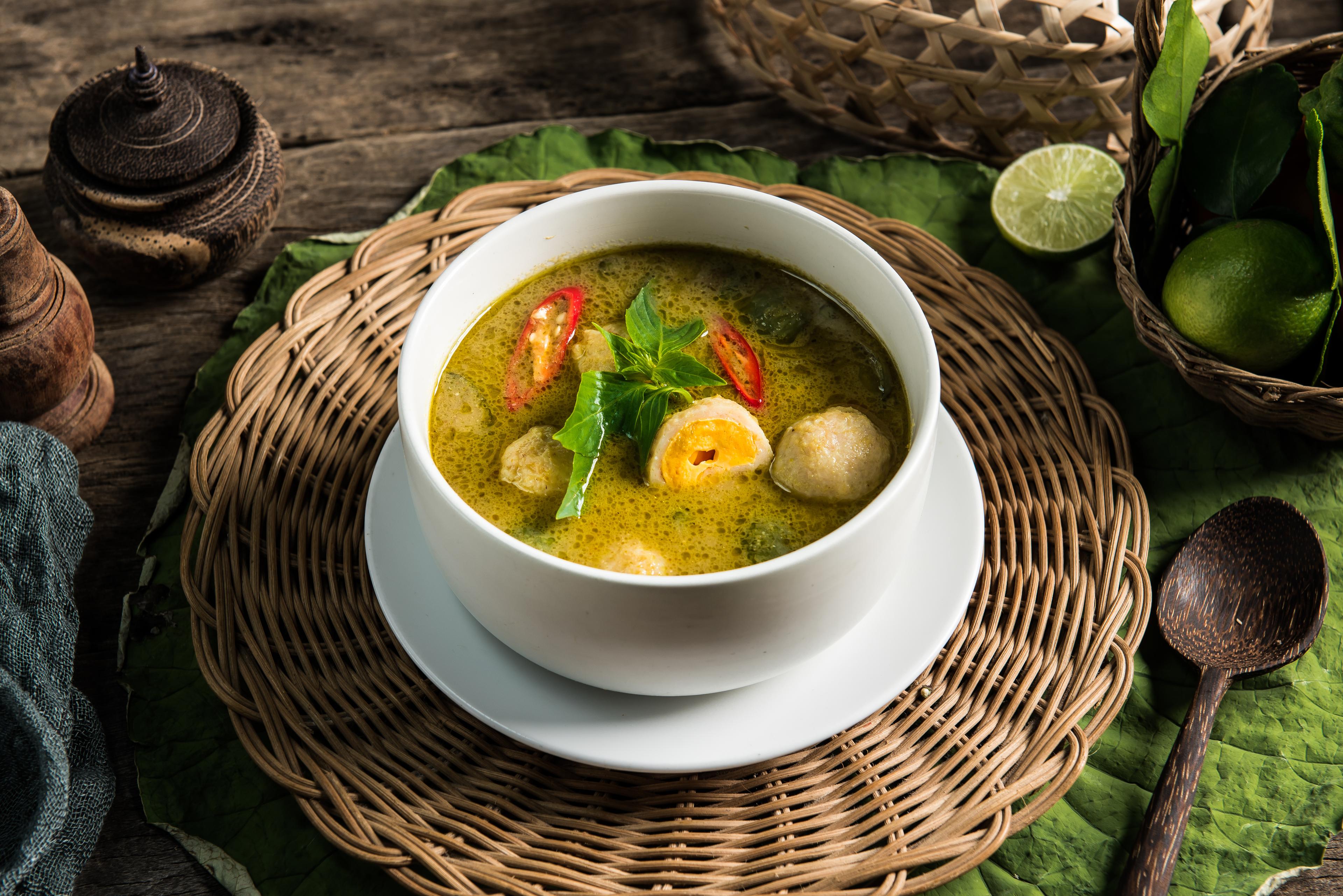 Green Curry-Salted Egg Fish Ball
