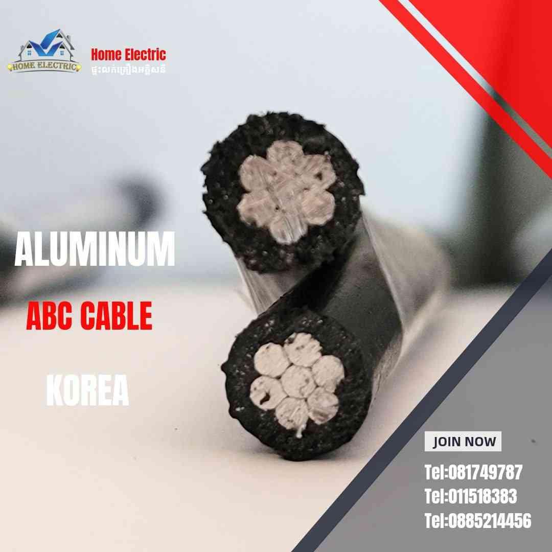 ខ្សែភ្លើងអាលុយមីញ៉ូម ABC 2x10 sq.mm