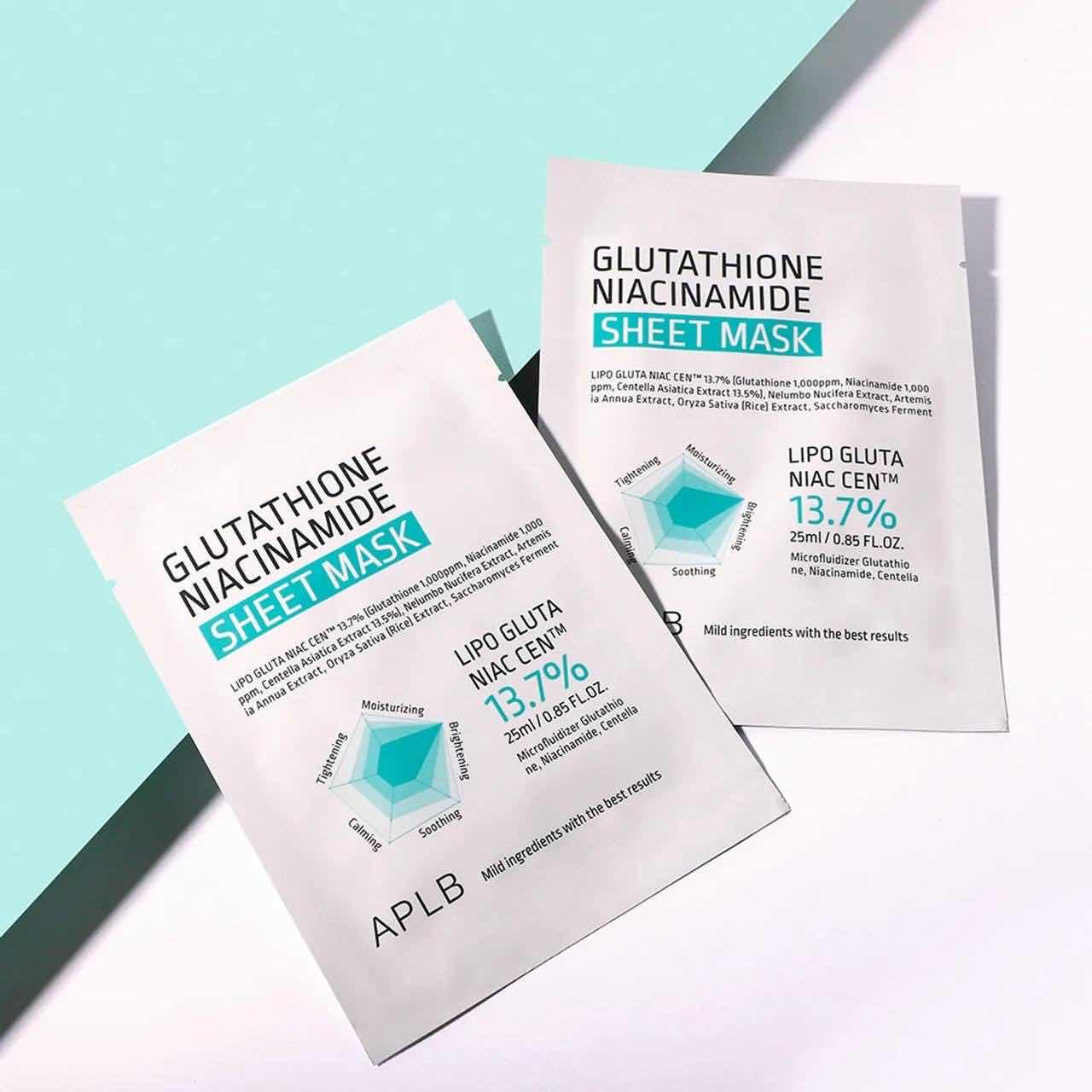 APLB Glutathione Niacinamide Sheet Mask 10Ea/1ea