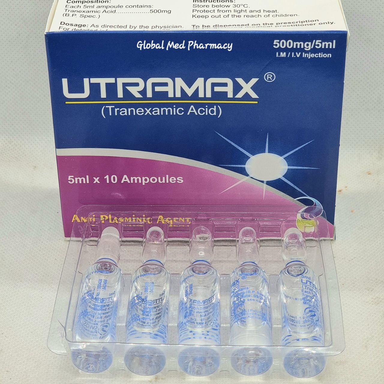 UTRAMAX (Tranexamic acid) 5mlx10Amp 09/205