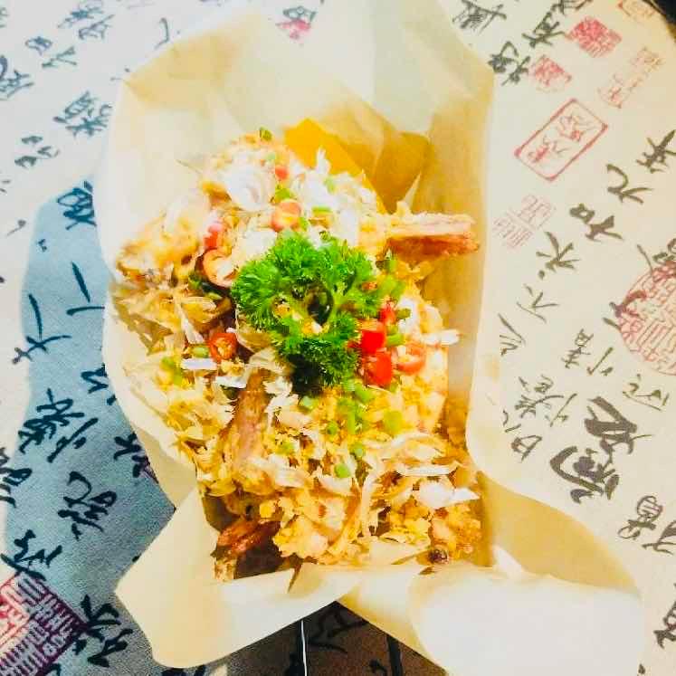 ព្រុយត្រីសាលម៉ុនបំពងខ្ទឹមស