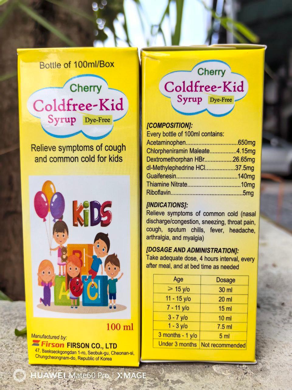 COLDFREE KID Sp 100ml Expired:11/25