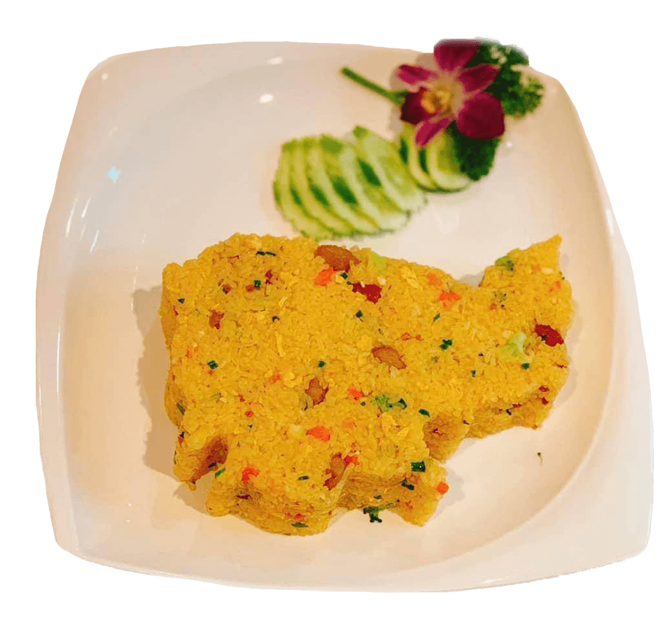 បាយឆាគ្រឿងសមុទ្រ Fried rice with seafood