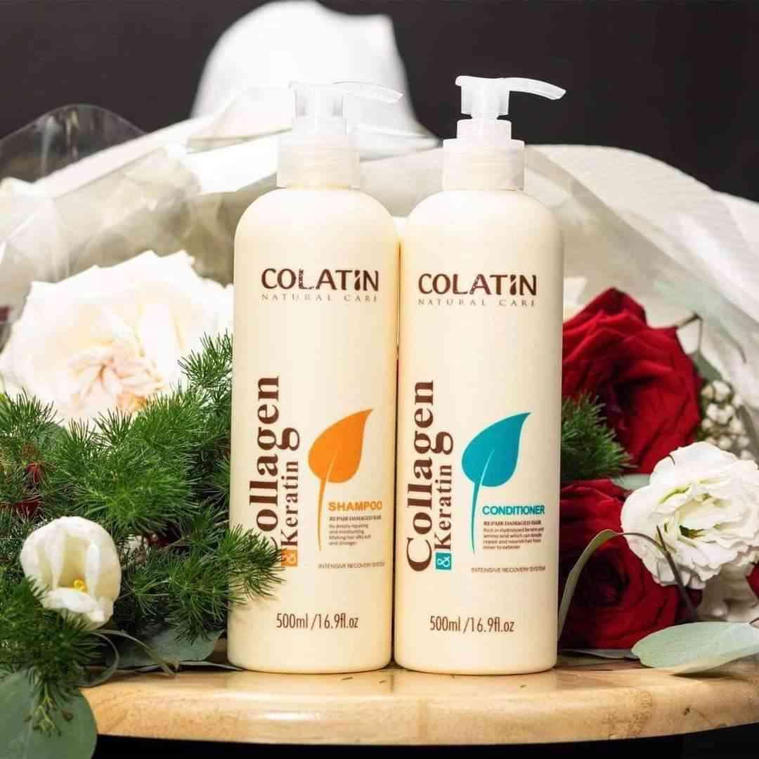 សាប៊ូ(កក់-បន្ទន់)សក់Colatin(Shampoo-Conditions)