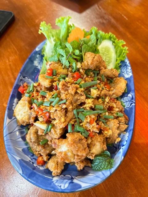 សសៃកែងមាន់បំពងខ្ទឹមស