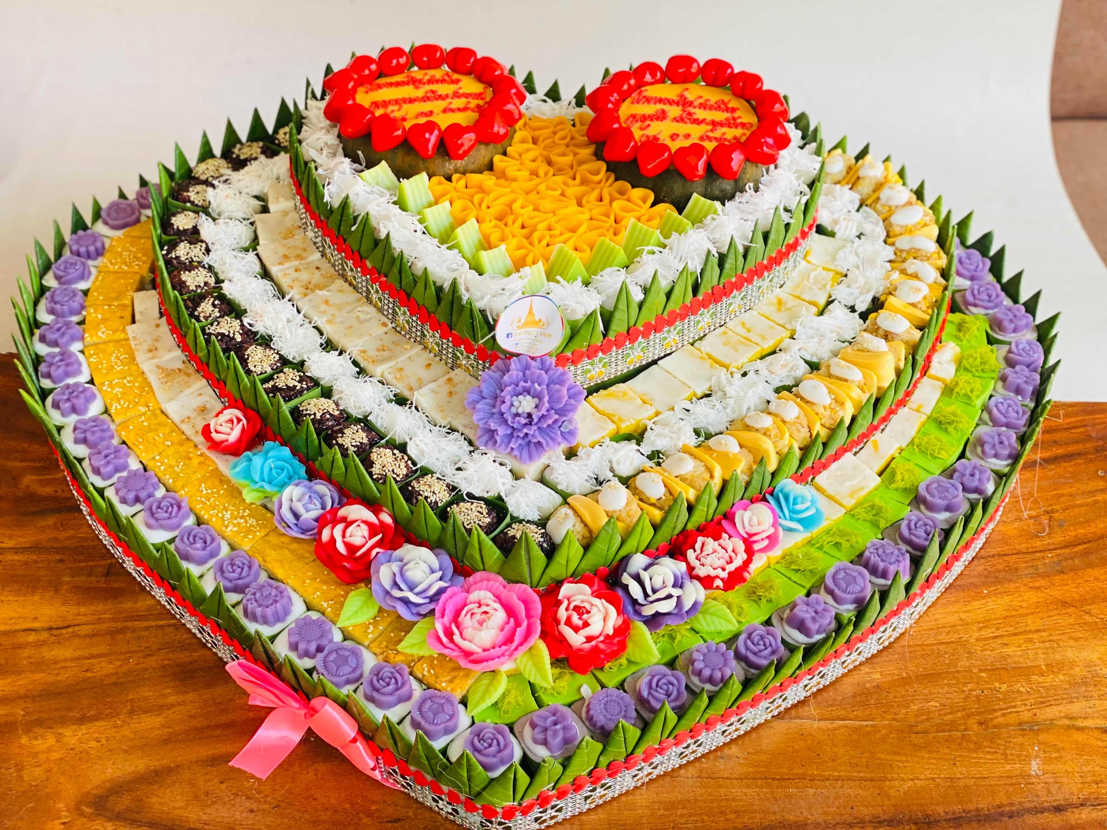 នំខ្មែរបេះដូង3ជាន់