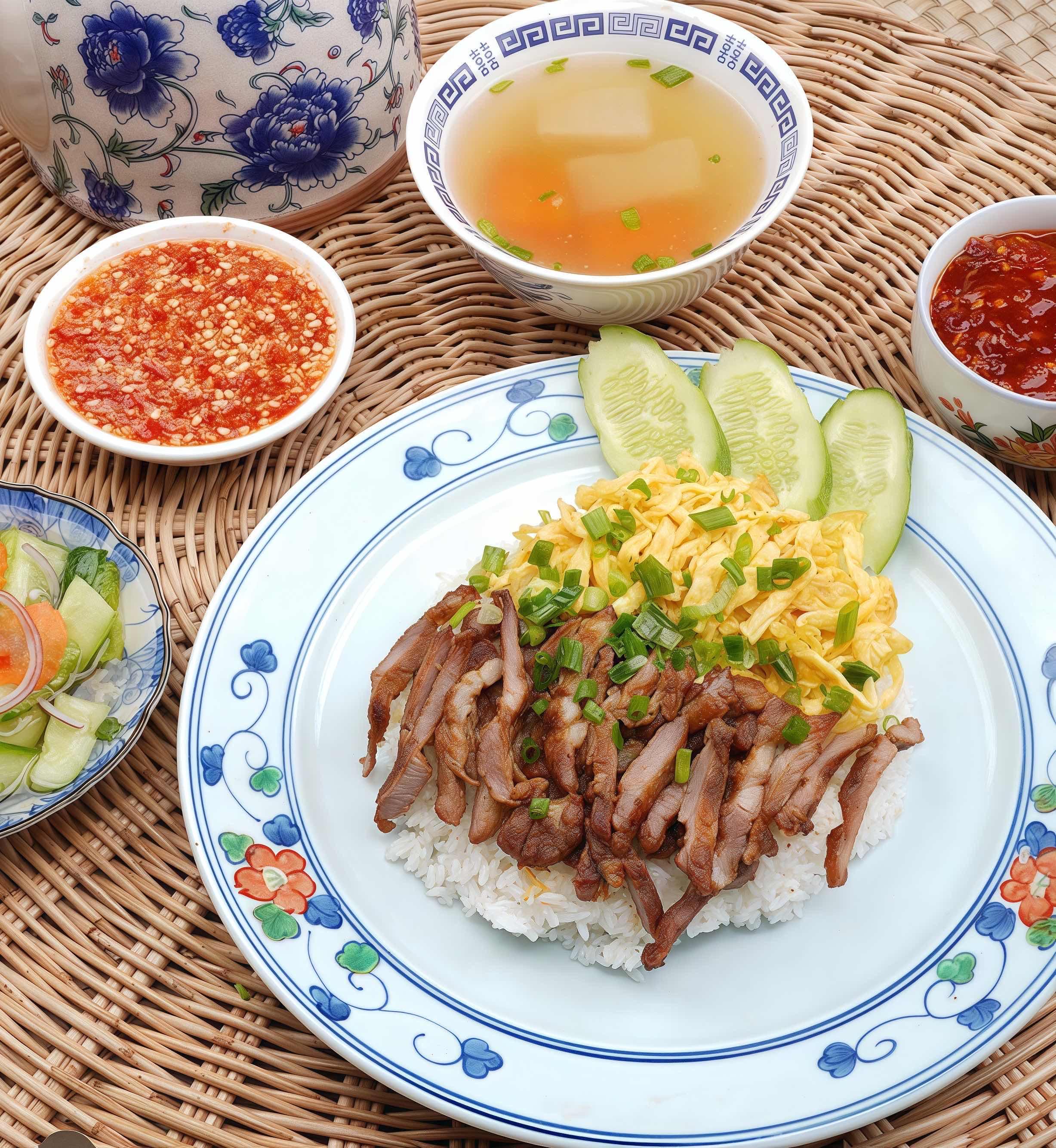 បាយបឋម ពងទាក្រឡុក ទឹក ស៊ុបតូច
