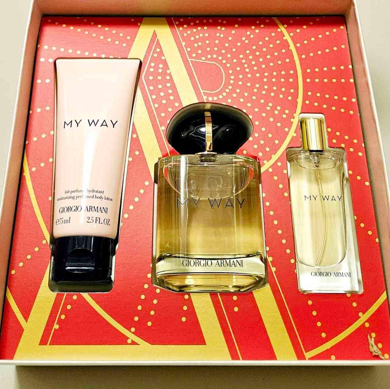 MY WAY EDP SET 90ML 15ML BODY LOTION 75ML 