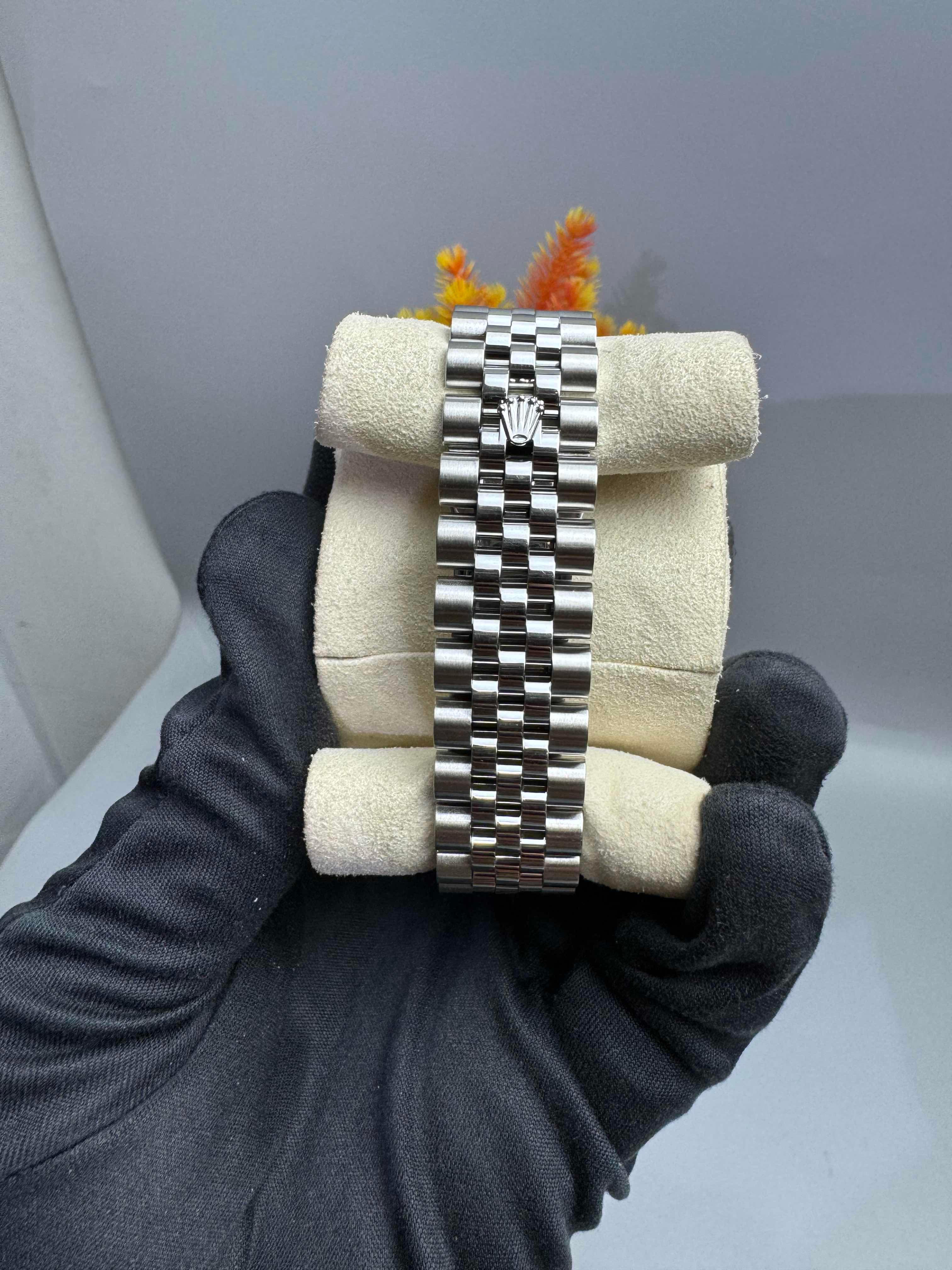 Rolex Datejust Silver Floral Factory Diamonds Bezel 💠