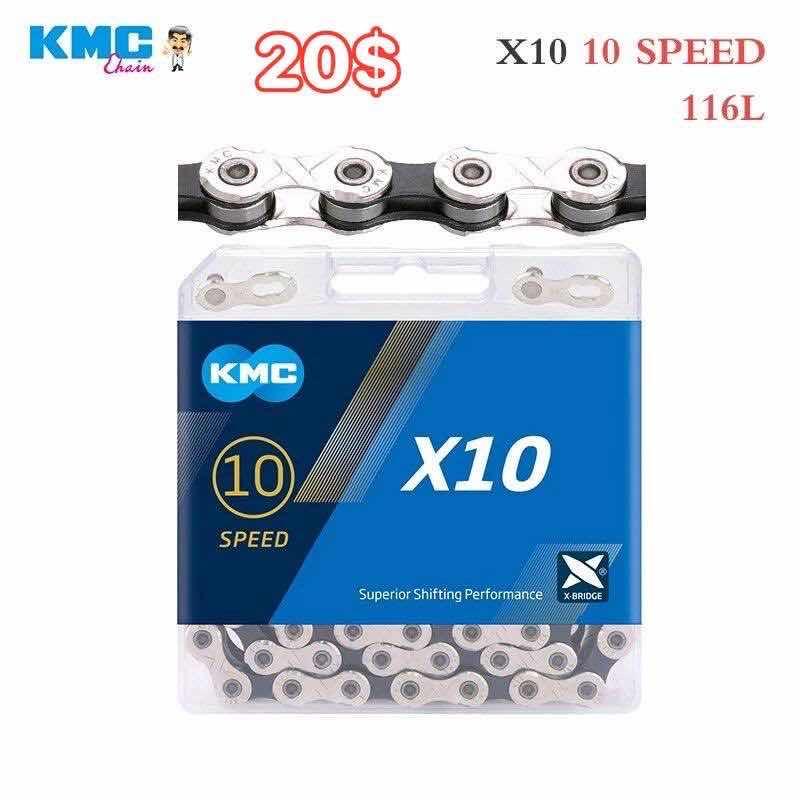 ច្រវ៉ាក់ KMC X10 ទឹកប្រាក់