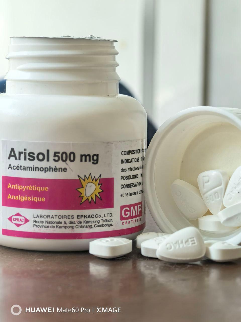 ARISOL 500 (Acetaminophene, 100cp) Expired:07/25