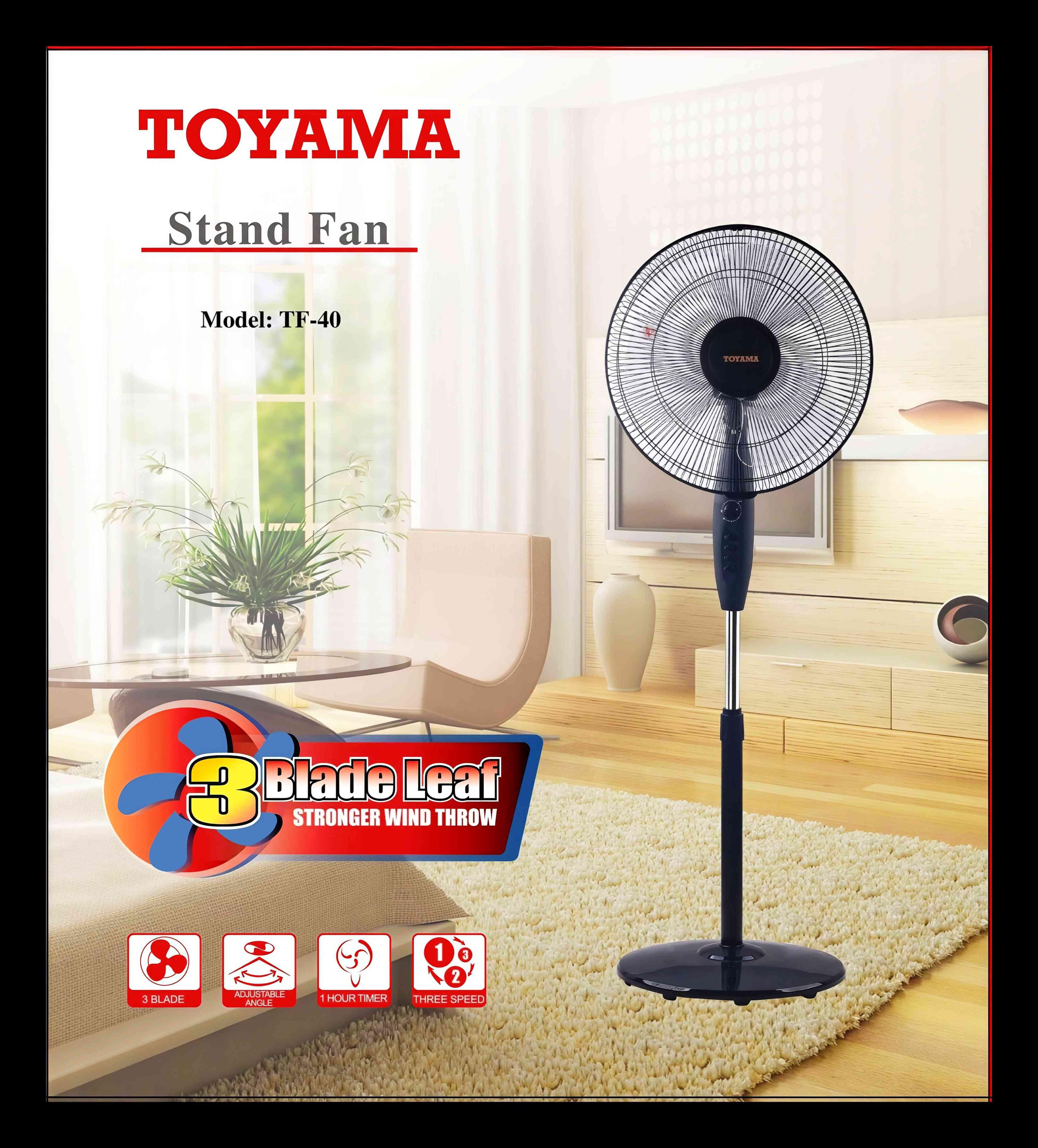 TOYAMA 16" កង្ហារខ្មៅ បញ្ឃរ
