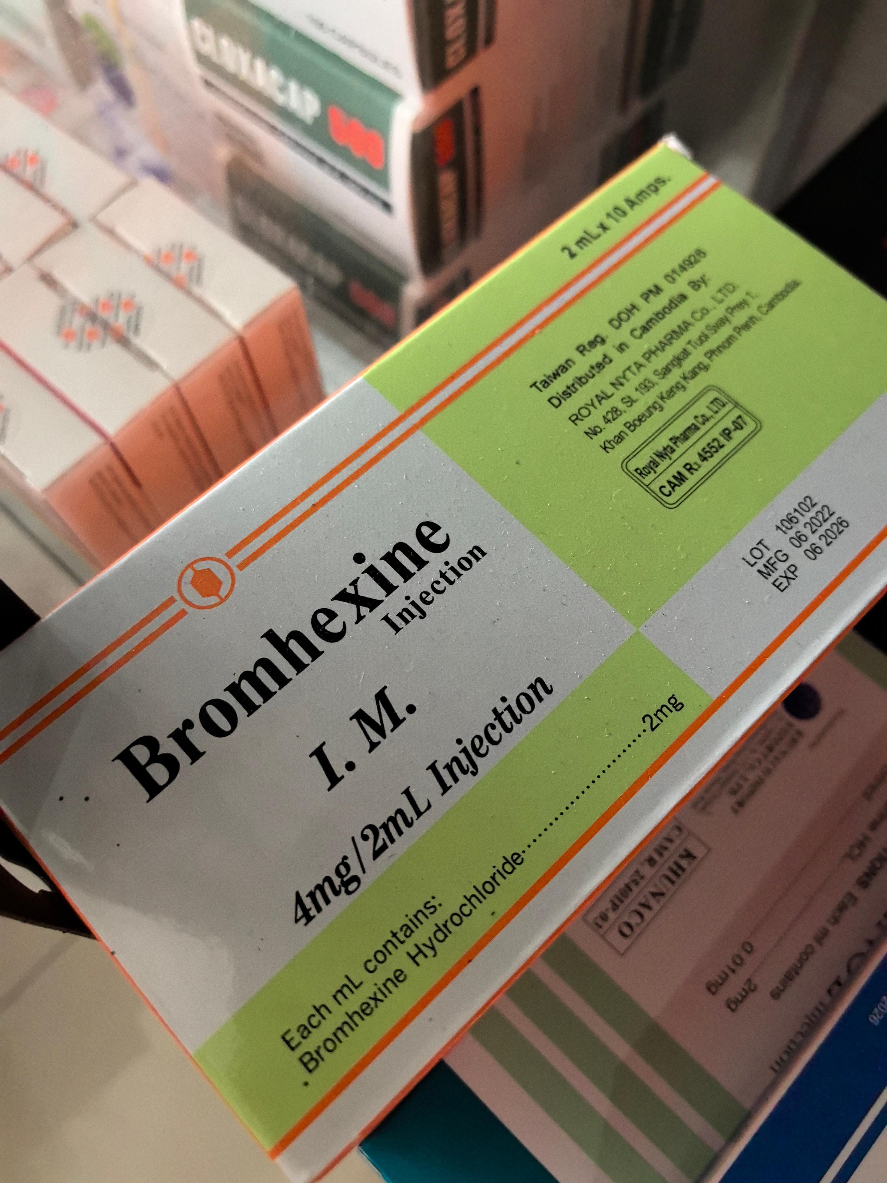 BROMHEXINE Injection 4mg/2ml B/10Amp 