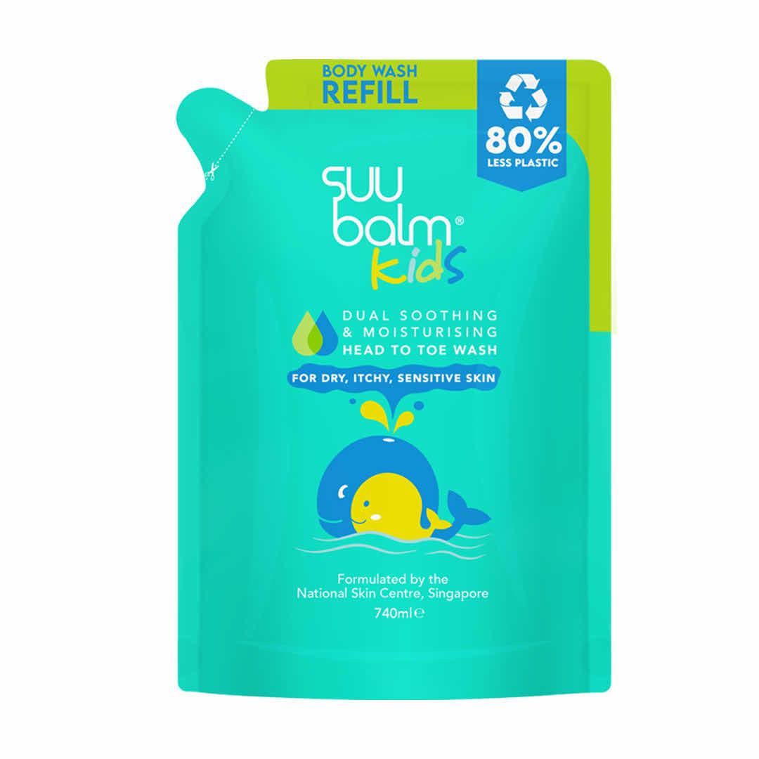 Suu Balm Kids Dual Soothing & Moisturising Head to Toe Wash​​​​​​​​​​​​​​​​​​​(refill 740ml)