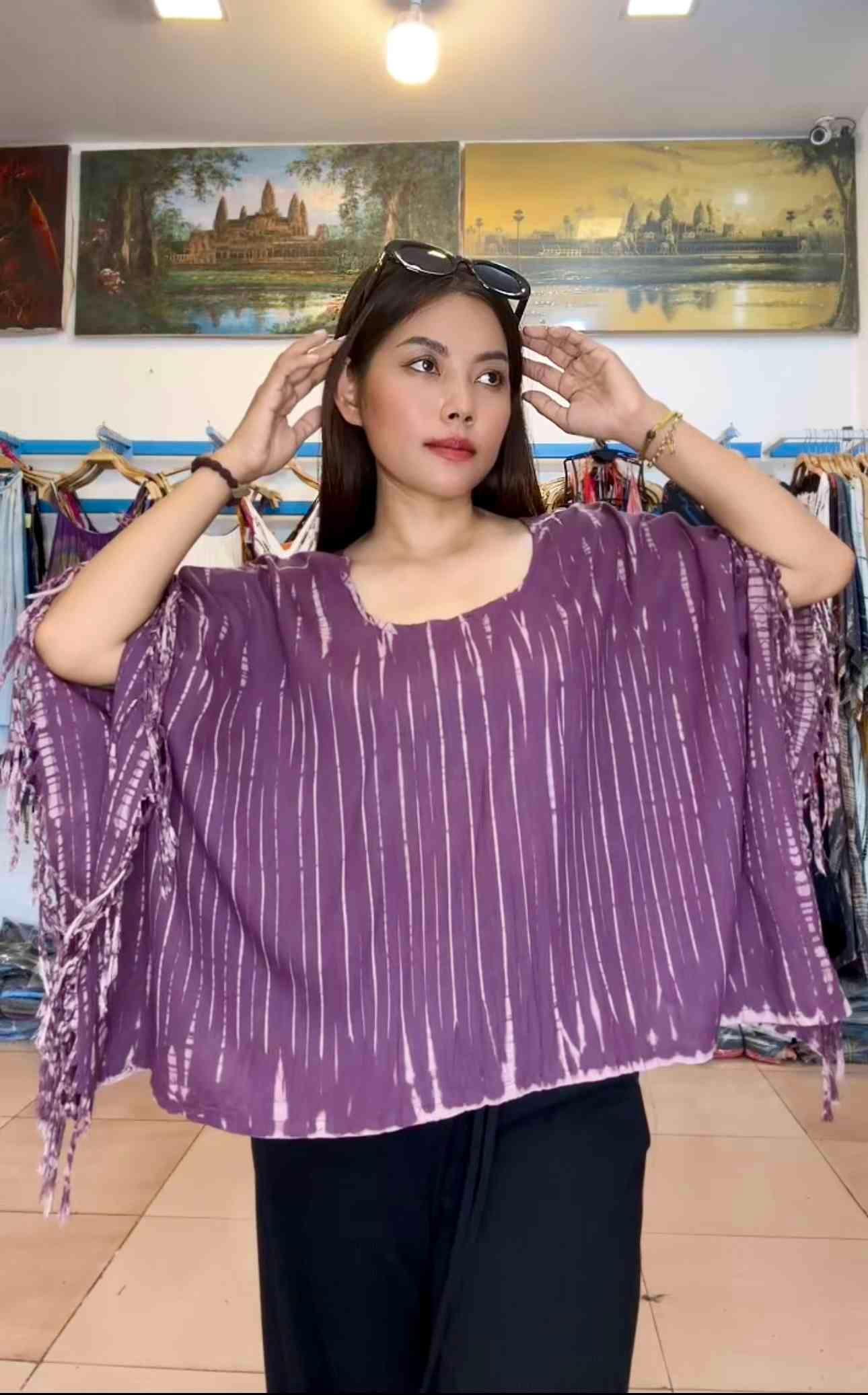 អាវ Mini Poncho ព្រុយ