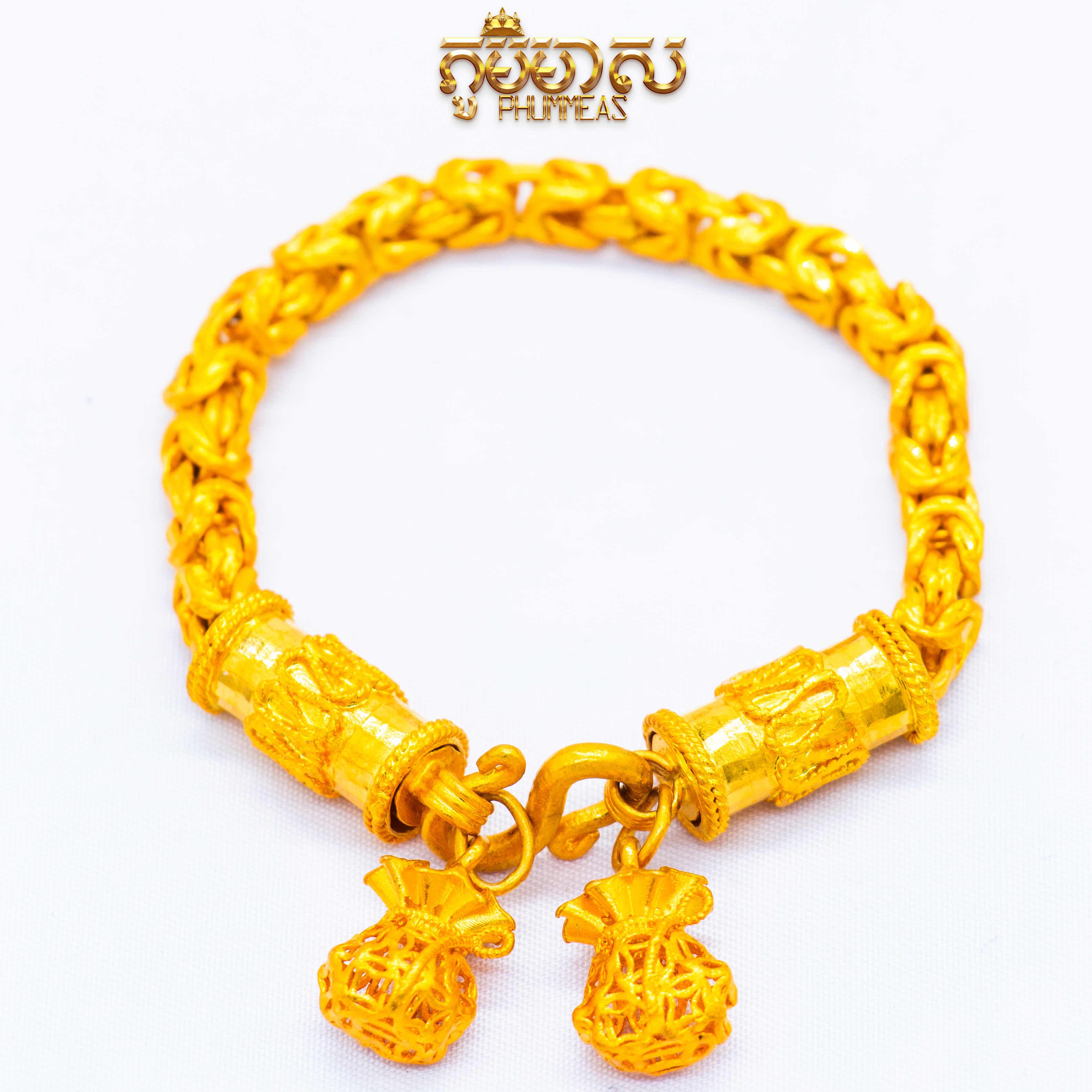 ខ្សែដៃរ៉ូយ៉ាល់កថា10ជីរំយោលថងលុយ