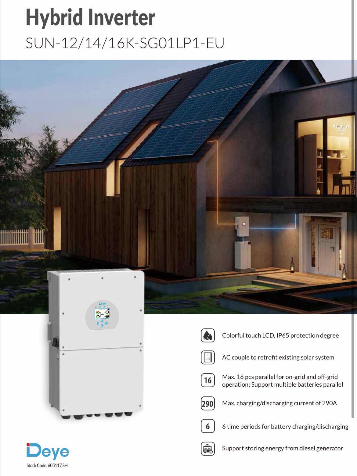 DEYE Hybrid 12Kw 3Phase 48V 