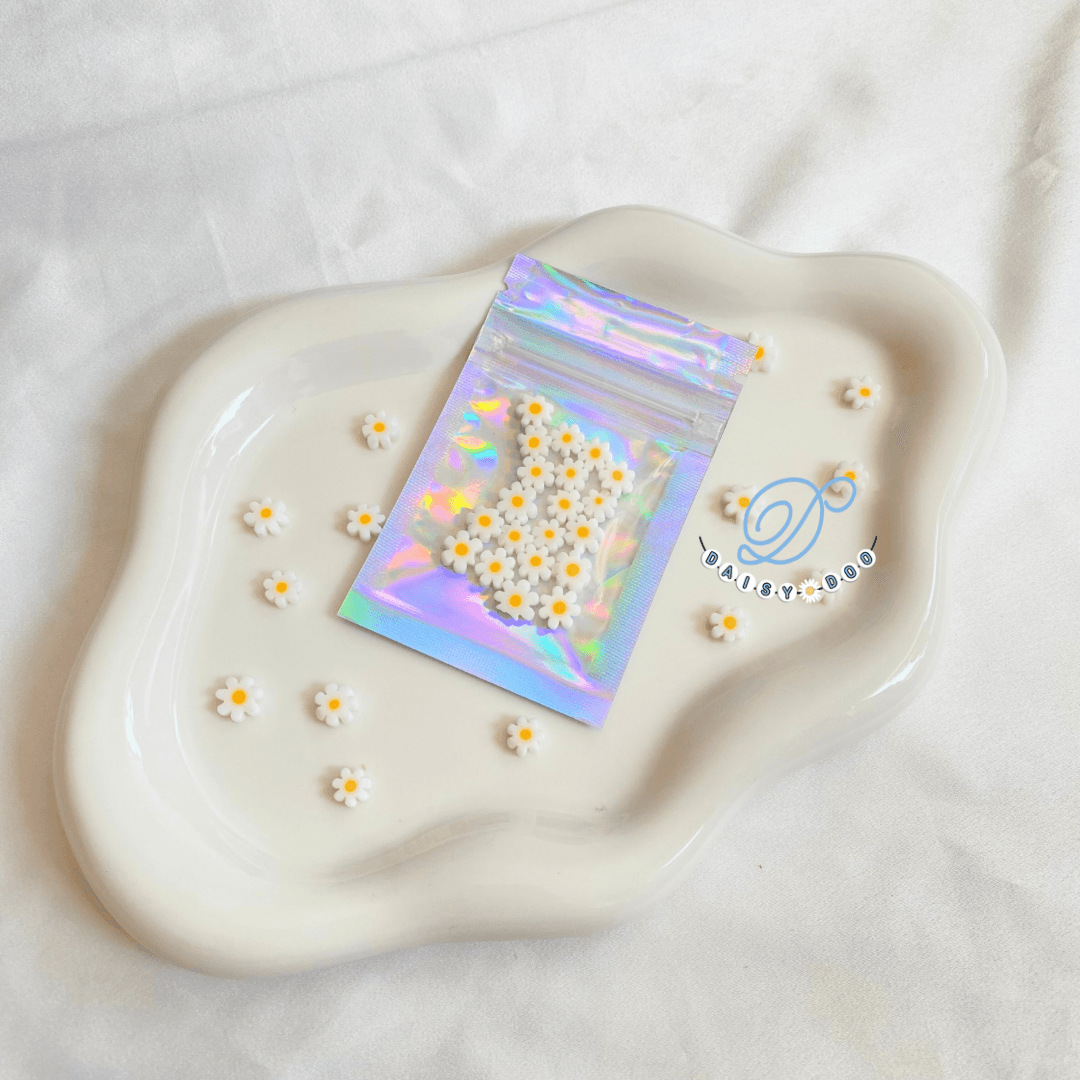 Daisy Flower Glass Bead  