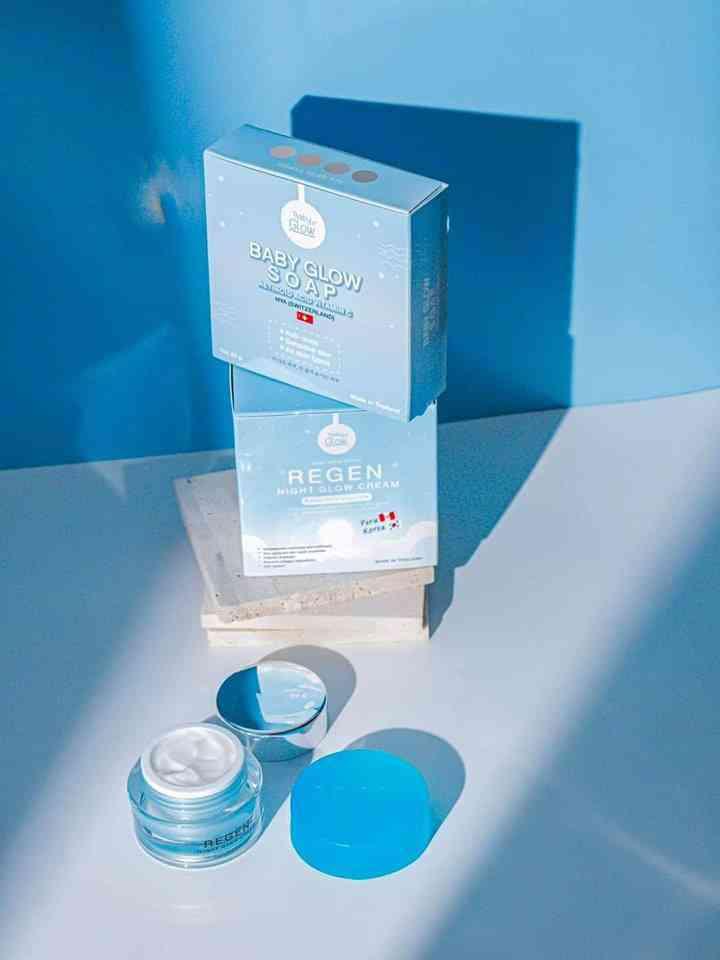 សាប៊ូដុំដុសមុខ baby glow 