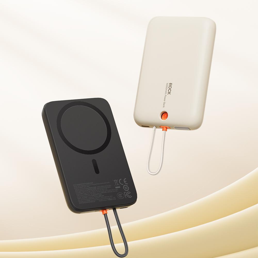 ROCK TieTie Magnetic Power Bank with Cable 10000mAh
