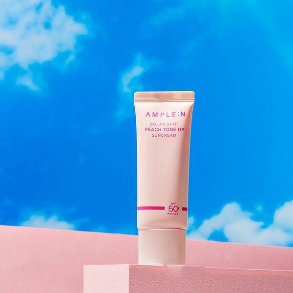 AMPLE:N Solar Shot Peach Tone Up SunCream SPF50+ PA++++