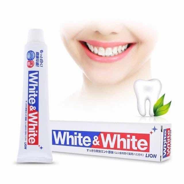 White and white toothpaste 