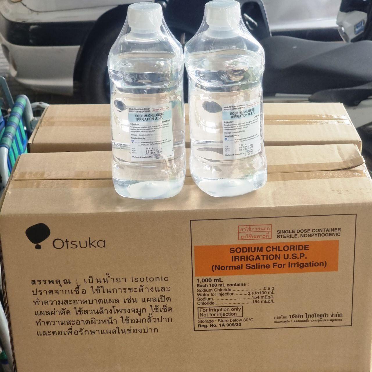 SODIUM CHLORIDE IRRIGATION U.S.P 1000ml Otsuka 04/2028 ដប