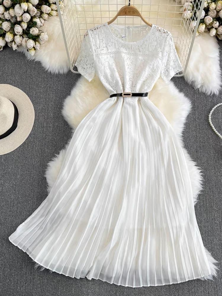 White Dress+Belt