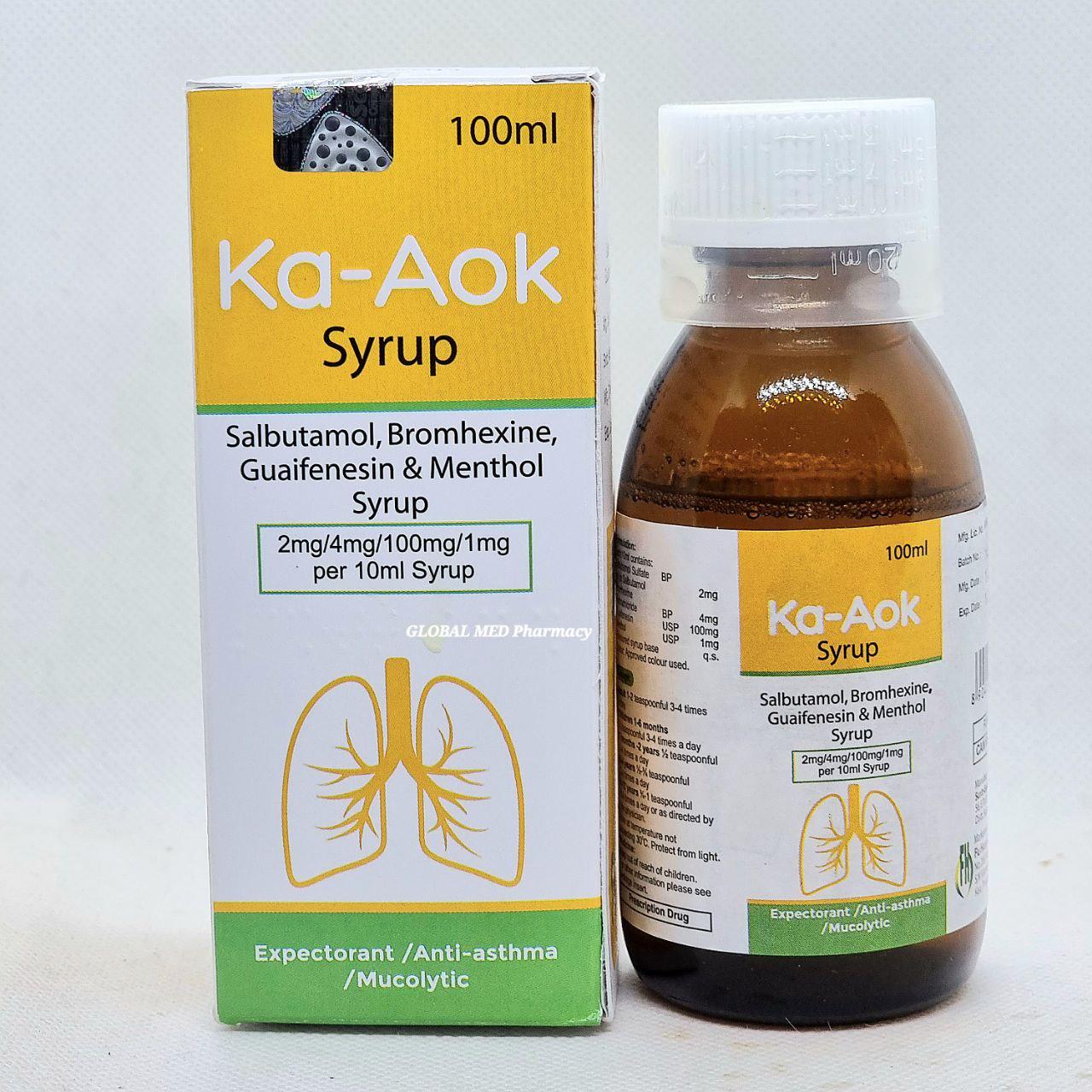 KA AOK SP (Salbutamol.bromhexine.guaifenesin.menthol) 100ml 11/2025