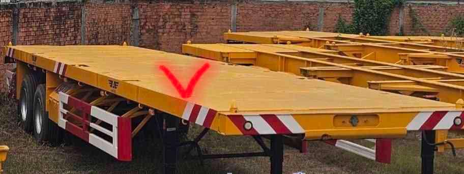 សឺមីរ៉ឺម៉កបាតភ្លៅ២ជួរ Semi Trailer 2axle Flatbed 40ft 