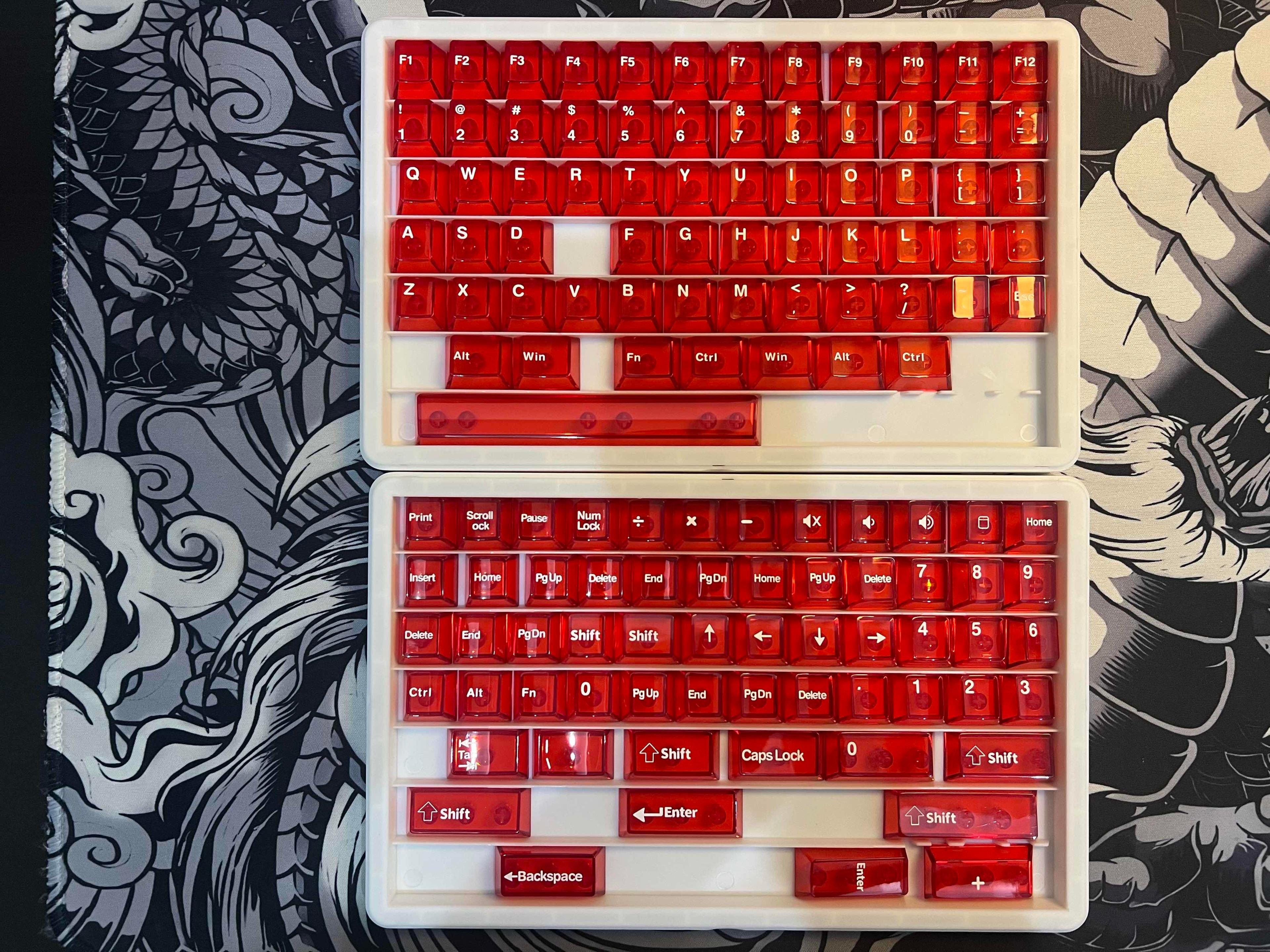 Keycap ថ្លាក្រហម
