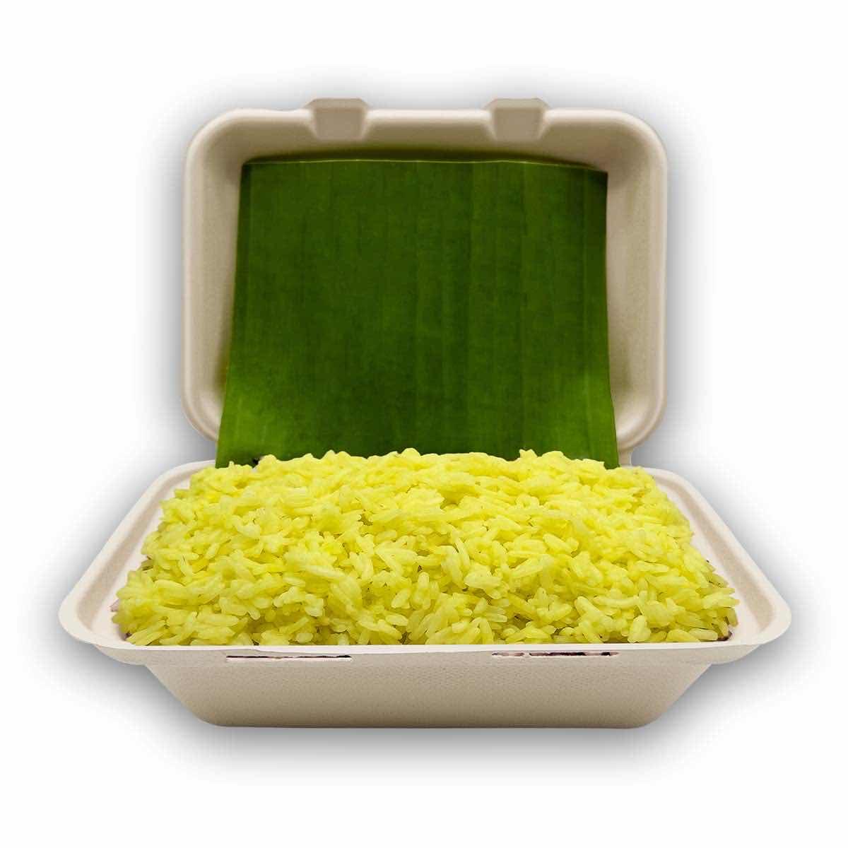 បាយលឿងចំហ៊ុយ( Steamed Yellow Rice)