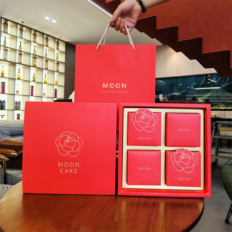 ប្រអប់នំព្រះខែ 2024 Moon Cake Box-Red Rose 