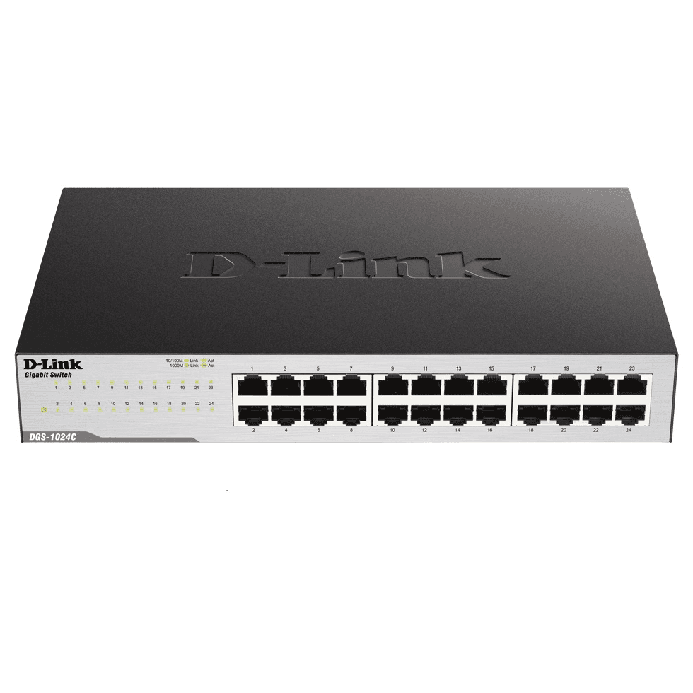 Switch D-Link 24-ports 10/100/1000Mbps DES-1024C Unmanaged Gigabit Switch