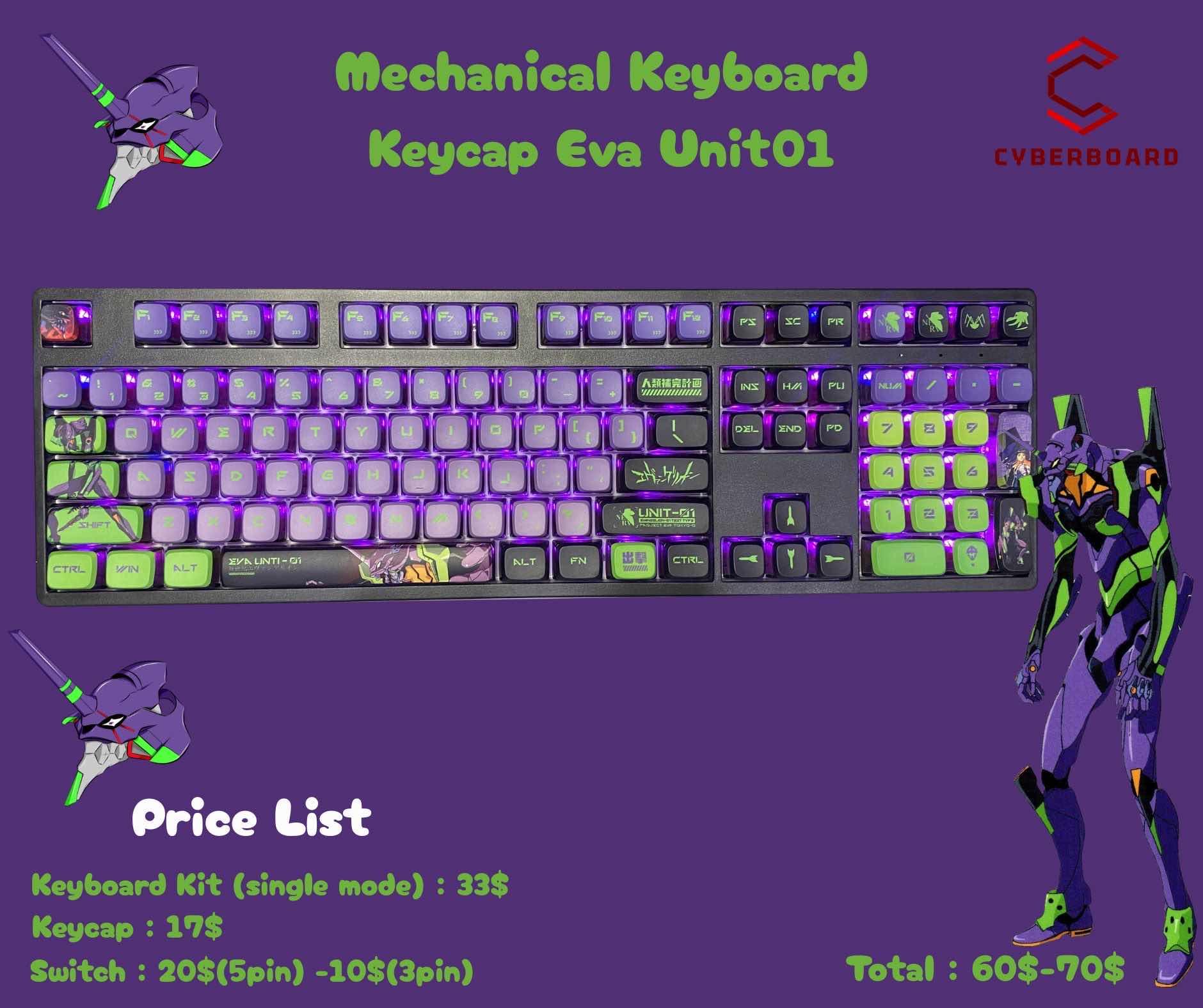 Set Keyboard kit 100% Eva 01