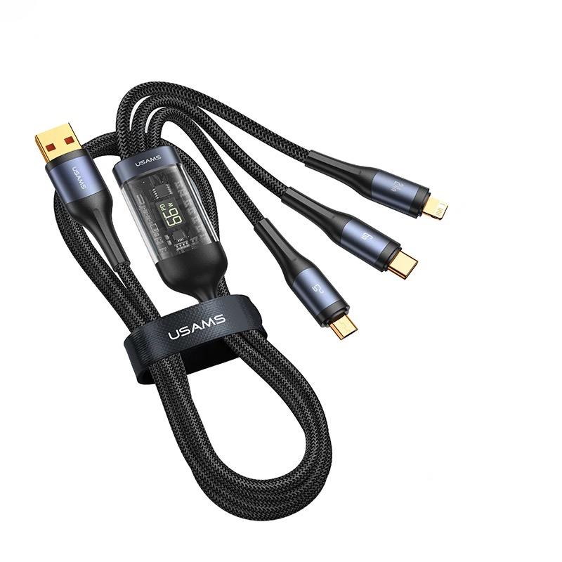 USAMS 66W 3 IN 1 Fast Charging Cable
