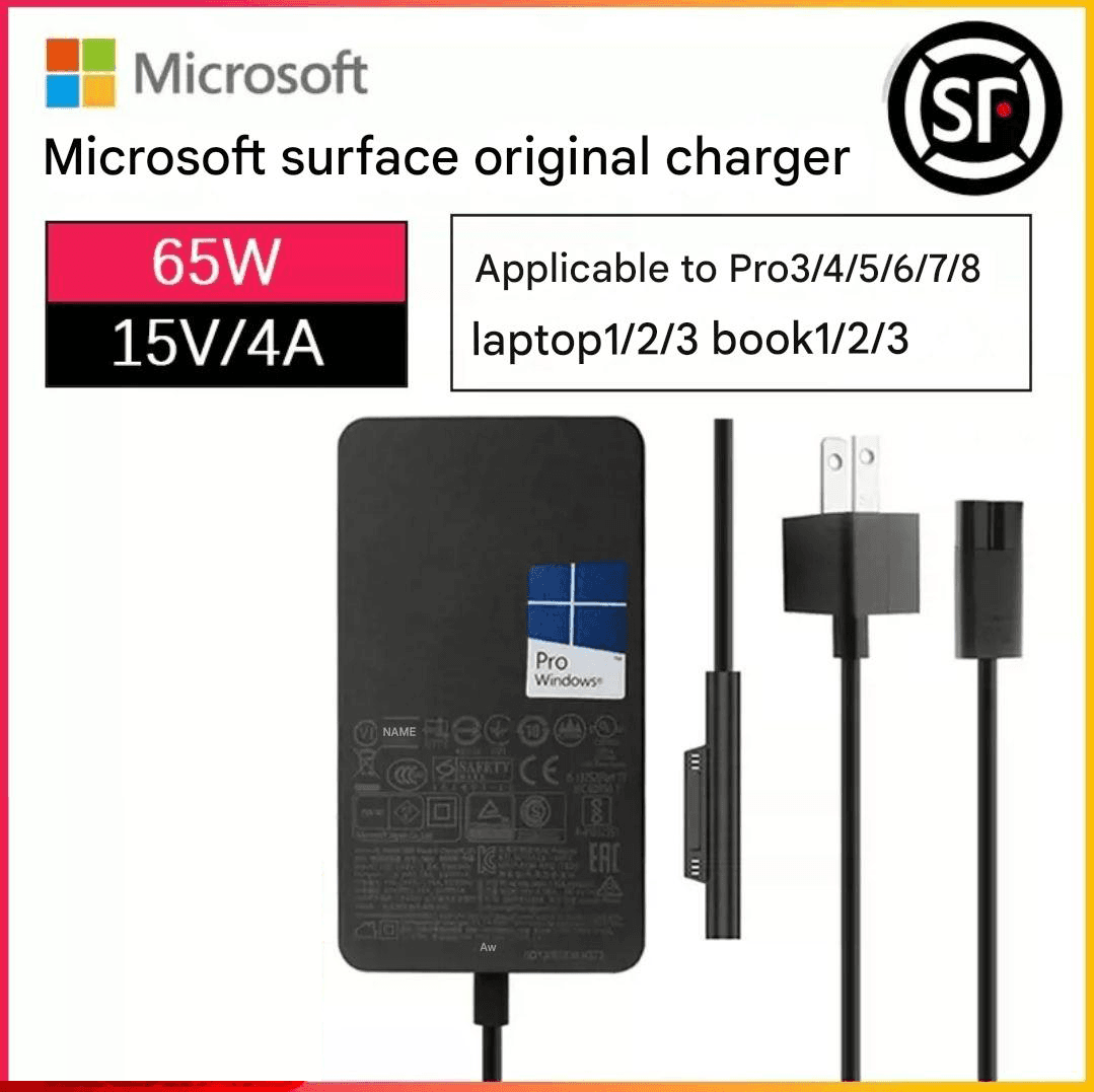 Adapter Surface 15V-4A 65W Pro 3/4/5/6/7/8 Book 1/2/3
