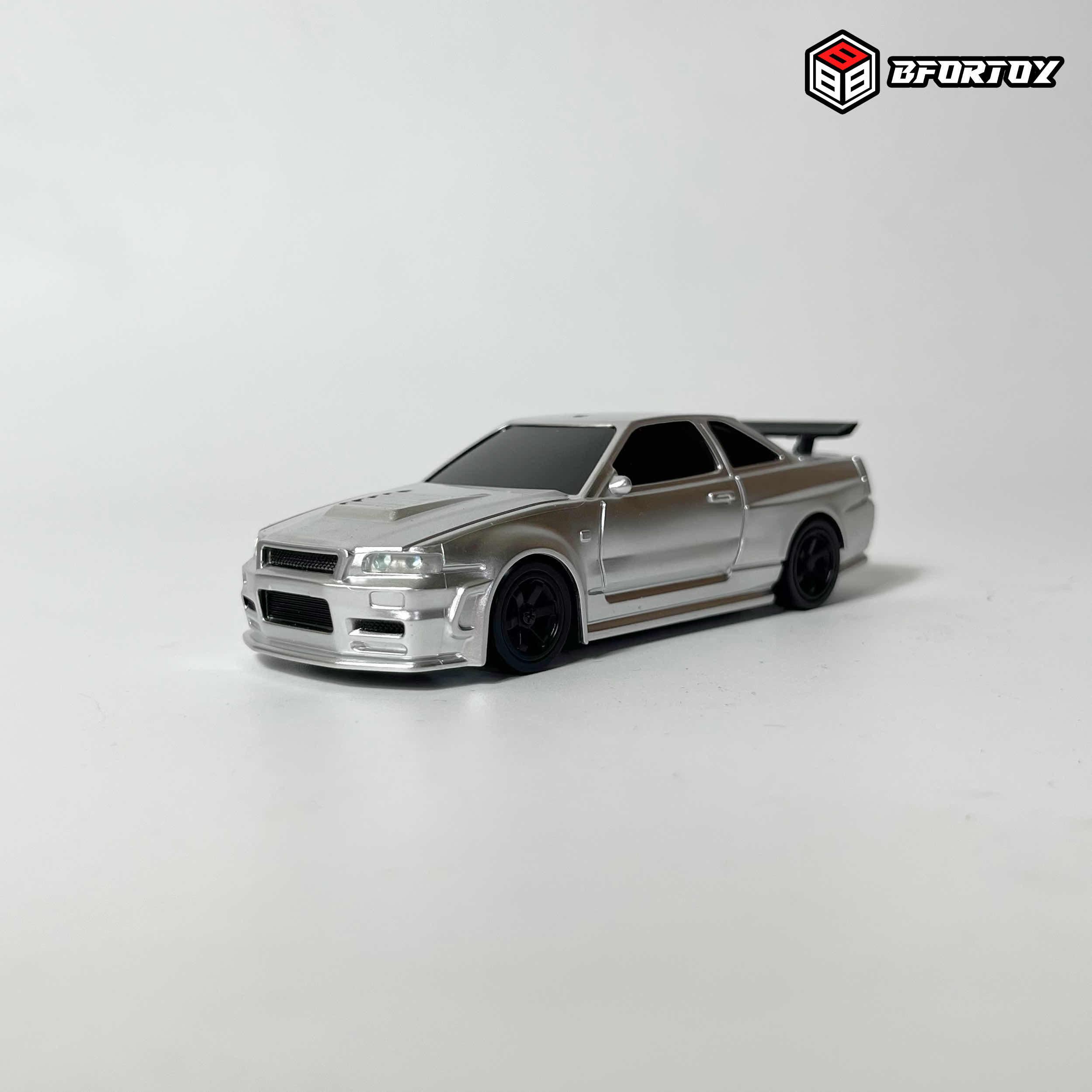 ឡានបញ្ចា Drift Nissan GTR R34 ទំហំ 1/43 (Gyro)