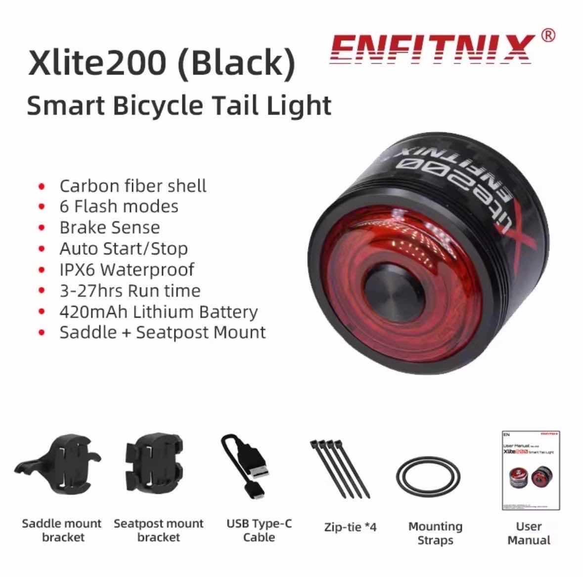 ភ្លើងក្រោយ​ Xlite200 carbon