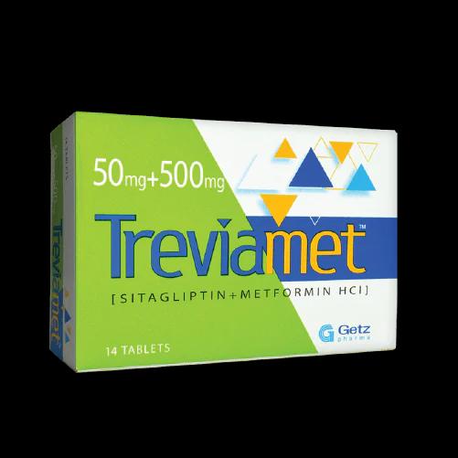 TREVIAMET 50+500 (Sitagliptin, Metformin) B/2x7 បន្ទះ