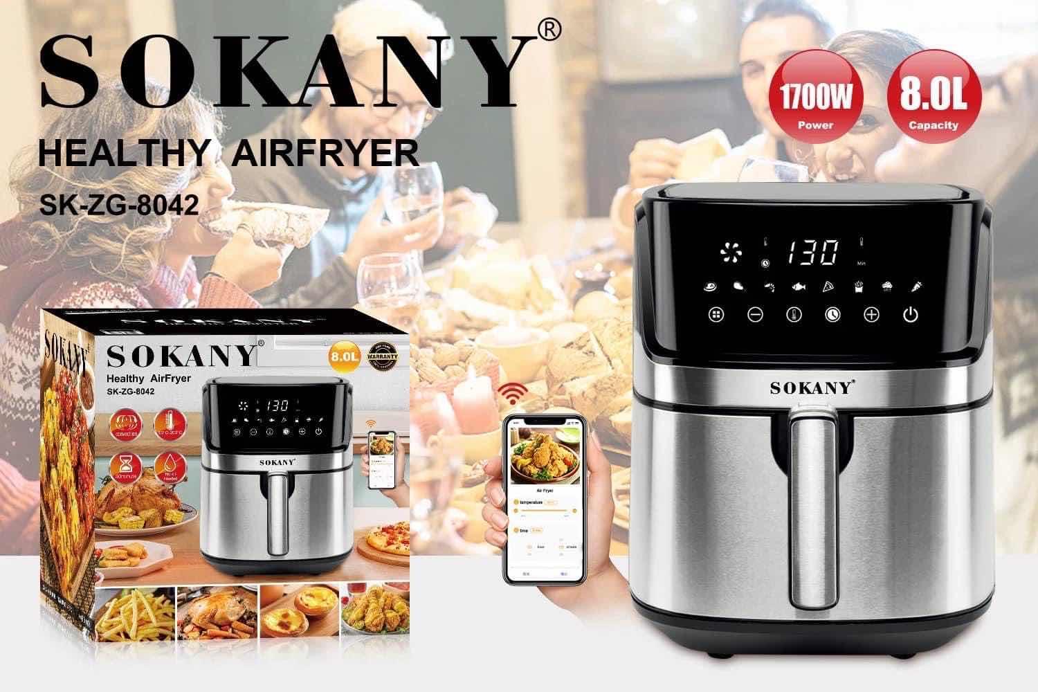 Sokany Air fryer 8 L touch screen