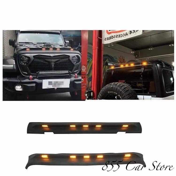 Spoiler មុខ ក្រោយ ភ្លើងពណ៌ទឹកក្រូច Jeep Wrangler 2018+