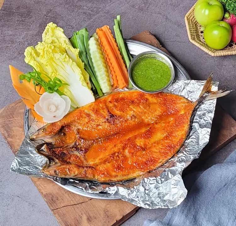 ត្រីសាប៉ាក់អាំងអំបិលម្ទេស