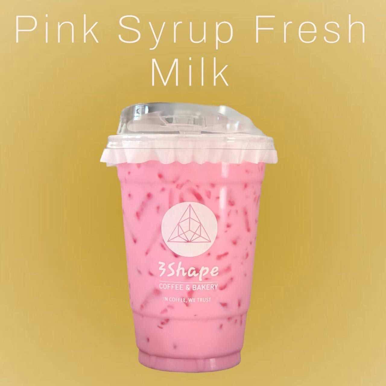 Pink Syrup Fresh Milk