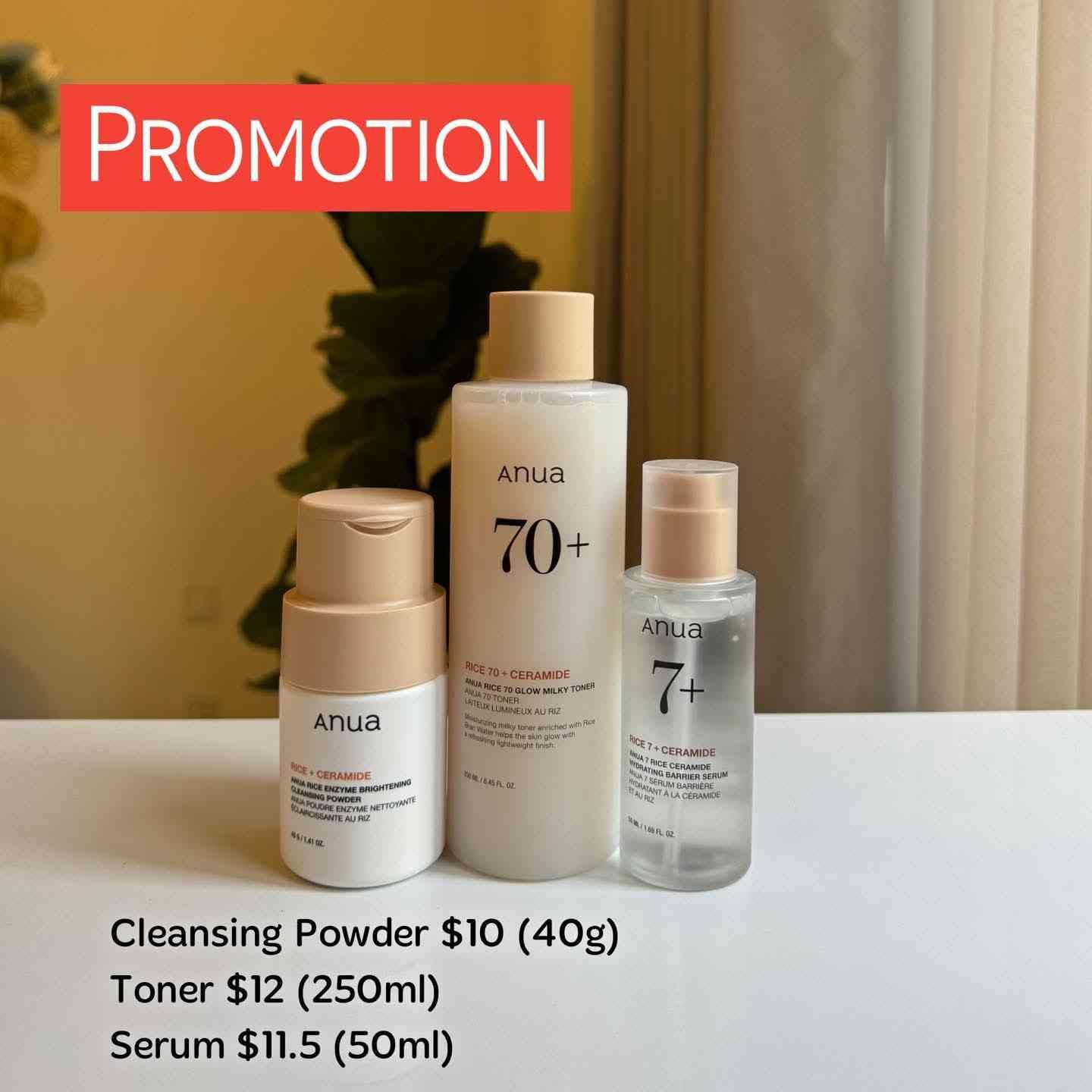 Anua Cleaning Powder Toner & Serum 